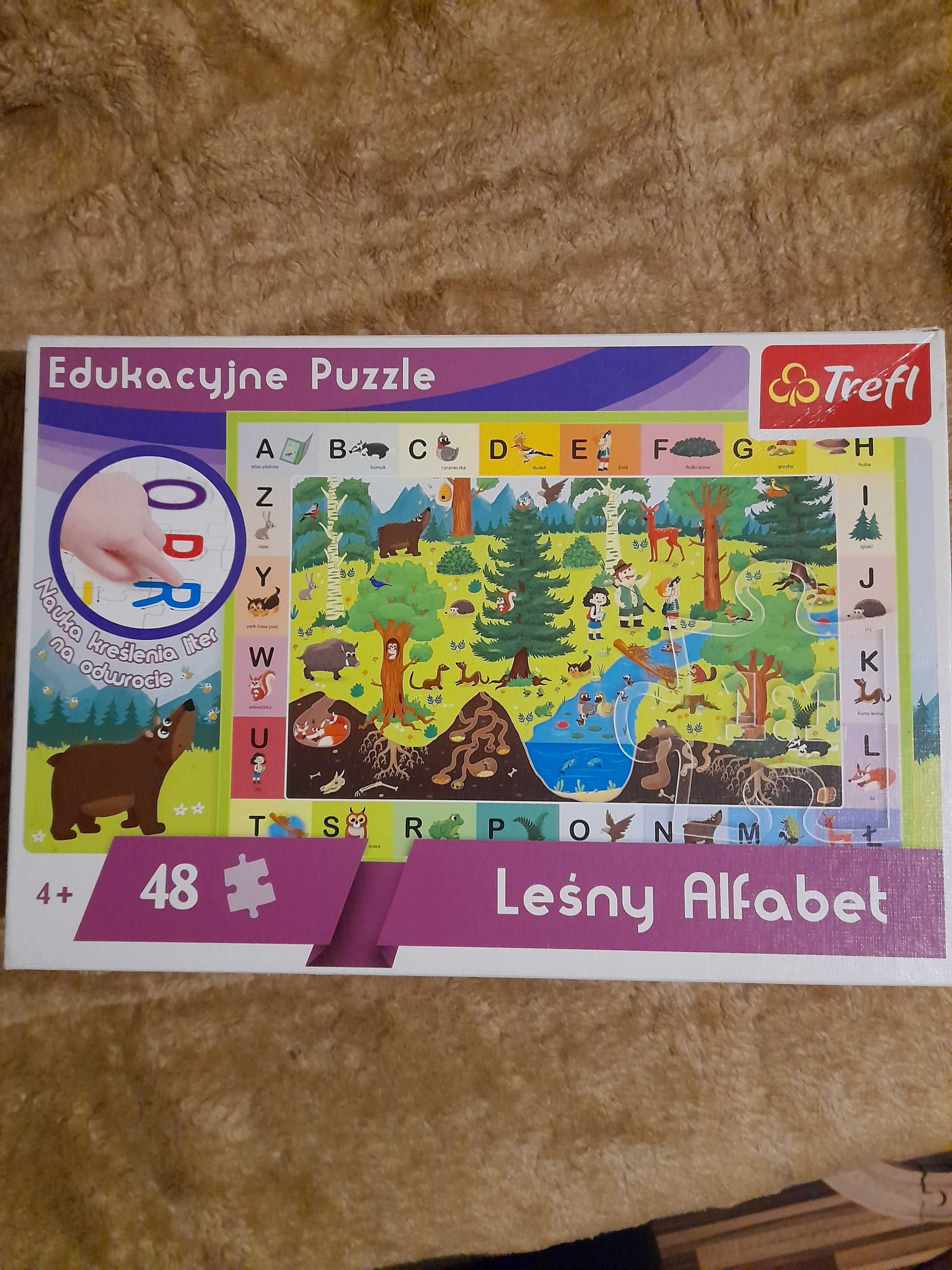 puzzle 4+ (psi patrol, mapa europy i puzzle edukacyjne)