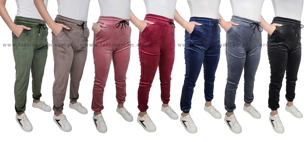 NOWE Spodnie welur DRESY welurowe DRES damski TU KUPUJESZ KHAKI L/XL