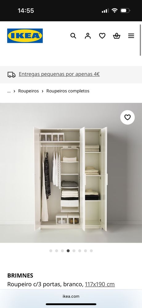 Roupeiro branco Ikea 3 portas