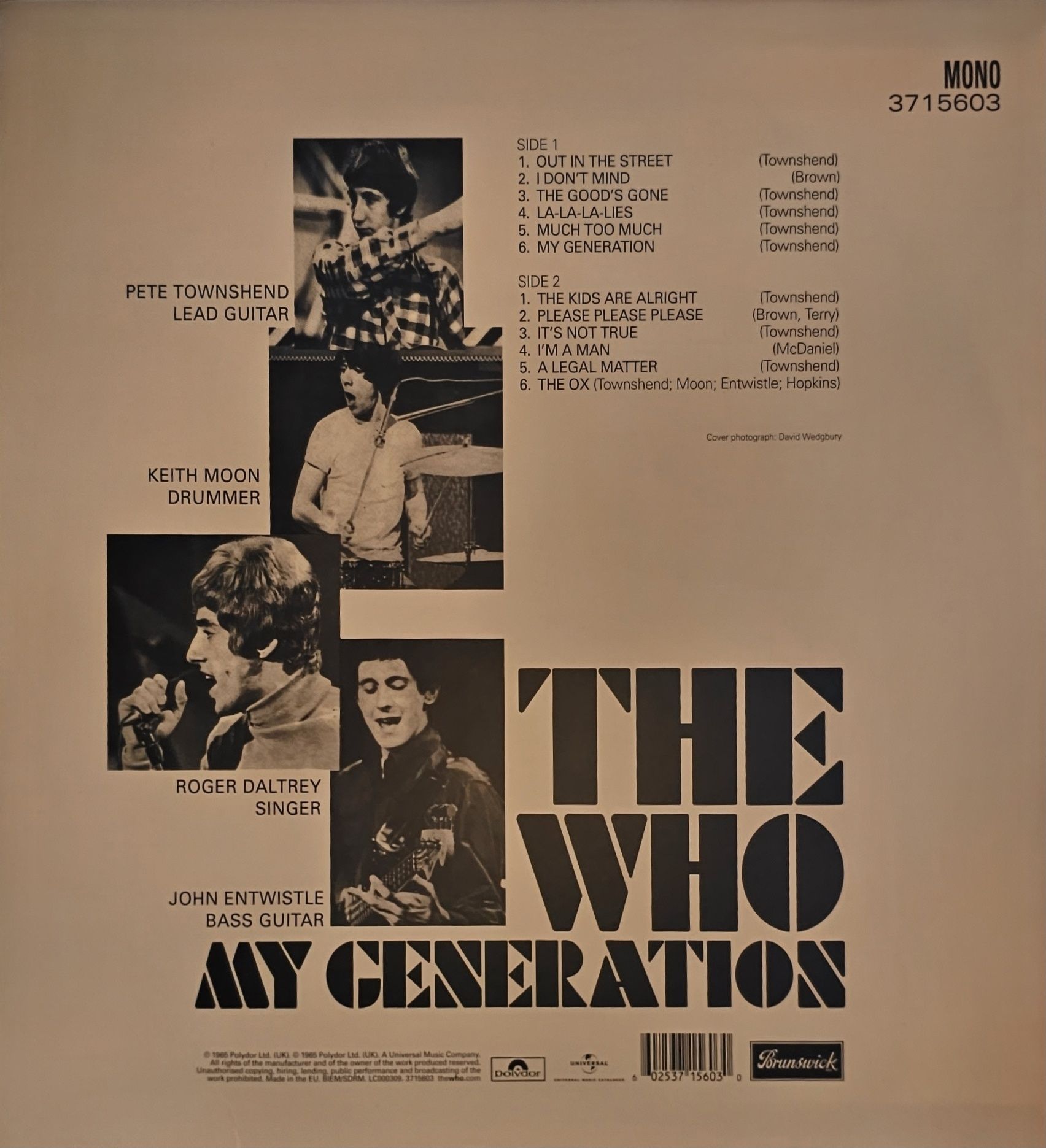 The Who "My Generation" LP