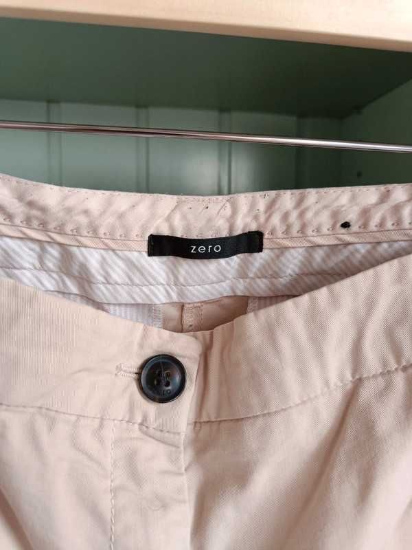 Bawełniane beżowe spodnie zero Claire L32 r. M/38
