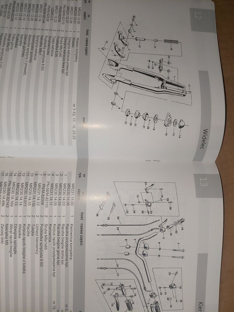 Nowy zestaw rama silnik komar sztywniak katalog+instrukcja wiązka pl