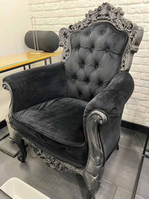 2 крісла бароко чорні