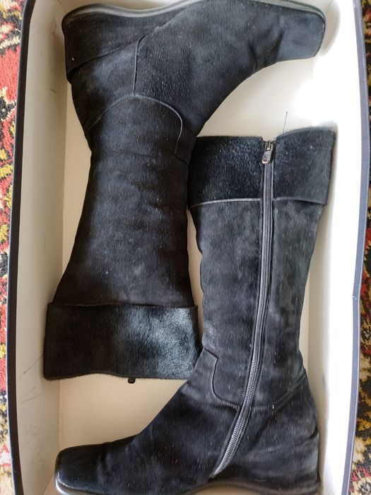 Сапоги Жіночі Зима Італія.Натуральна замша.