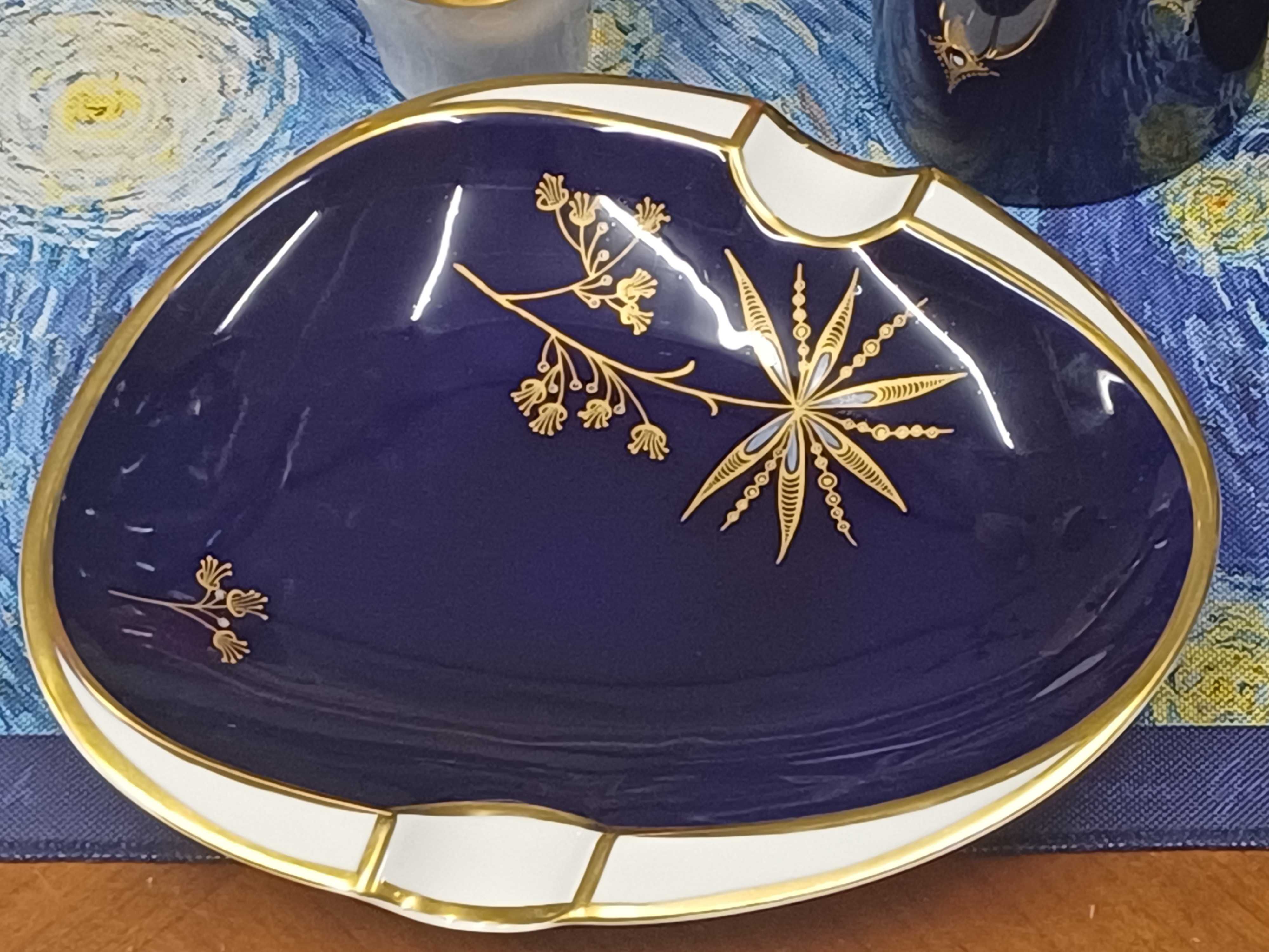 Popielnica na cygaro porcelana Weimar Astor Echt Kobalt (P.136)