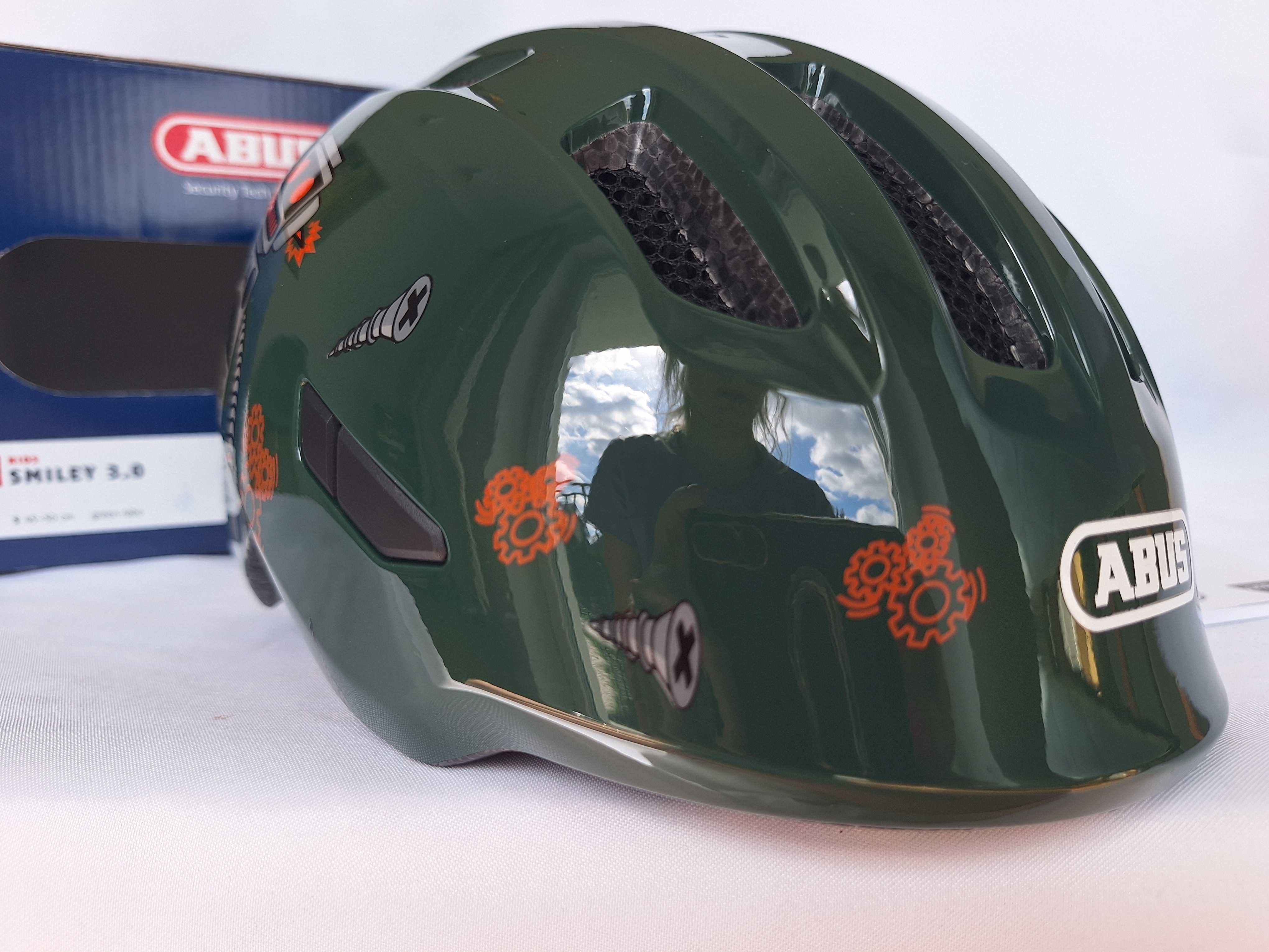 Kask rowerowy dziecięcy Abus Smiley 3.0 Green Robo S 45-50cm