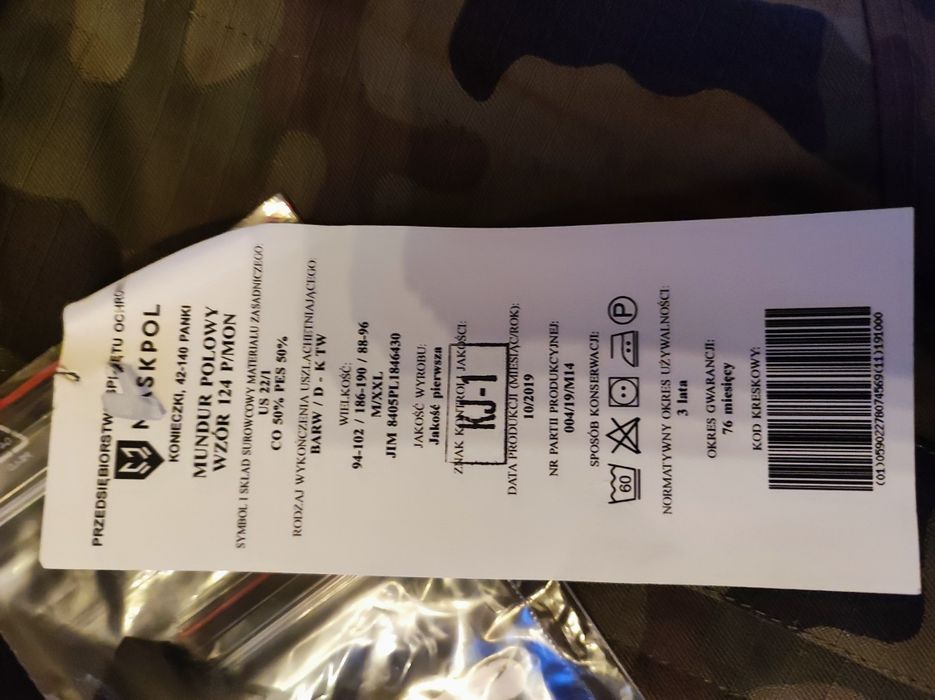 Mundur polowy wz.124P/MON rozm. M/XXL