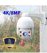 Câmera IP WIFI Vídeo Vigilância * 2160P 4k 8MP * PTZ 360 * AutoTraking