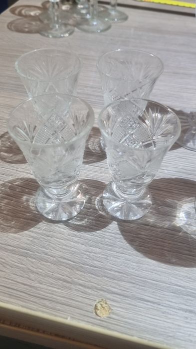 Kieliszki kryształowe do wódki i wina/szampana 8 sztuk