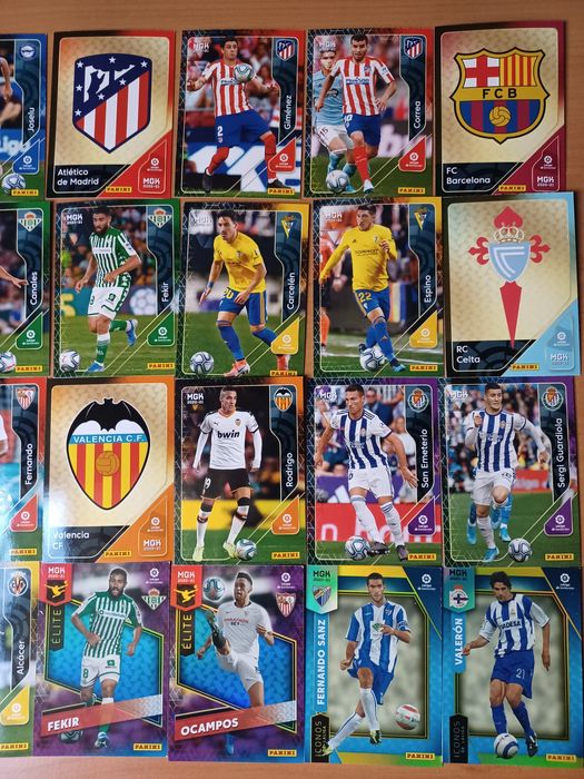 Lote de cartas da Liga Espanhola 2020/21