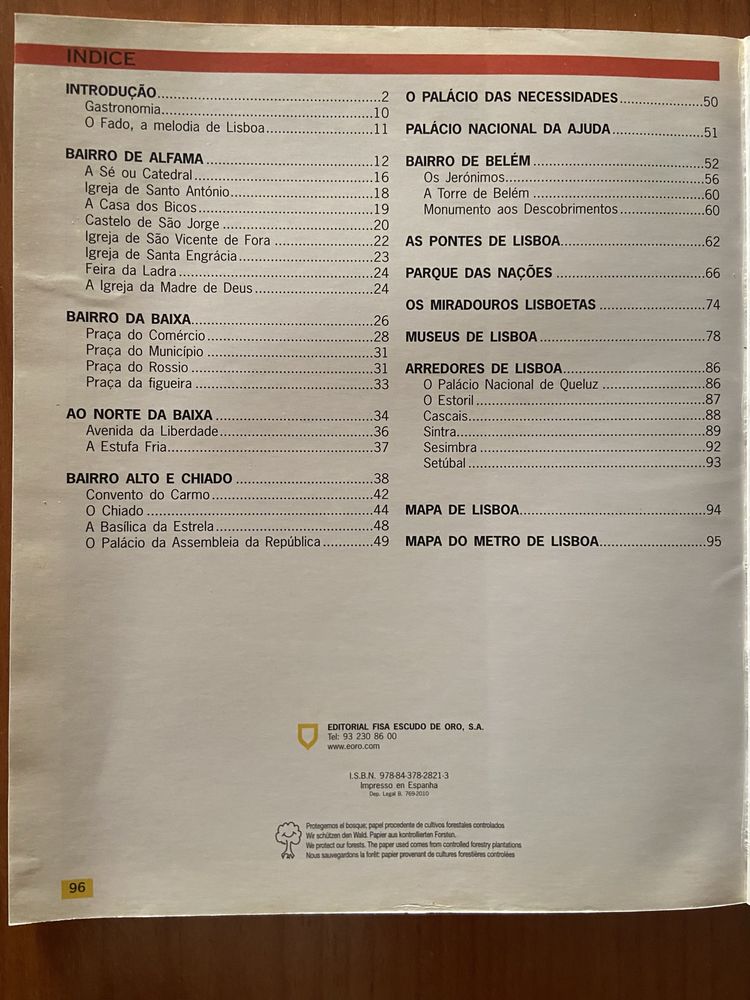 Guia turístico de Lisboa, da editora Escudo de Oro