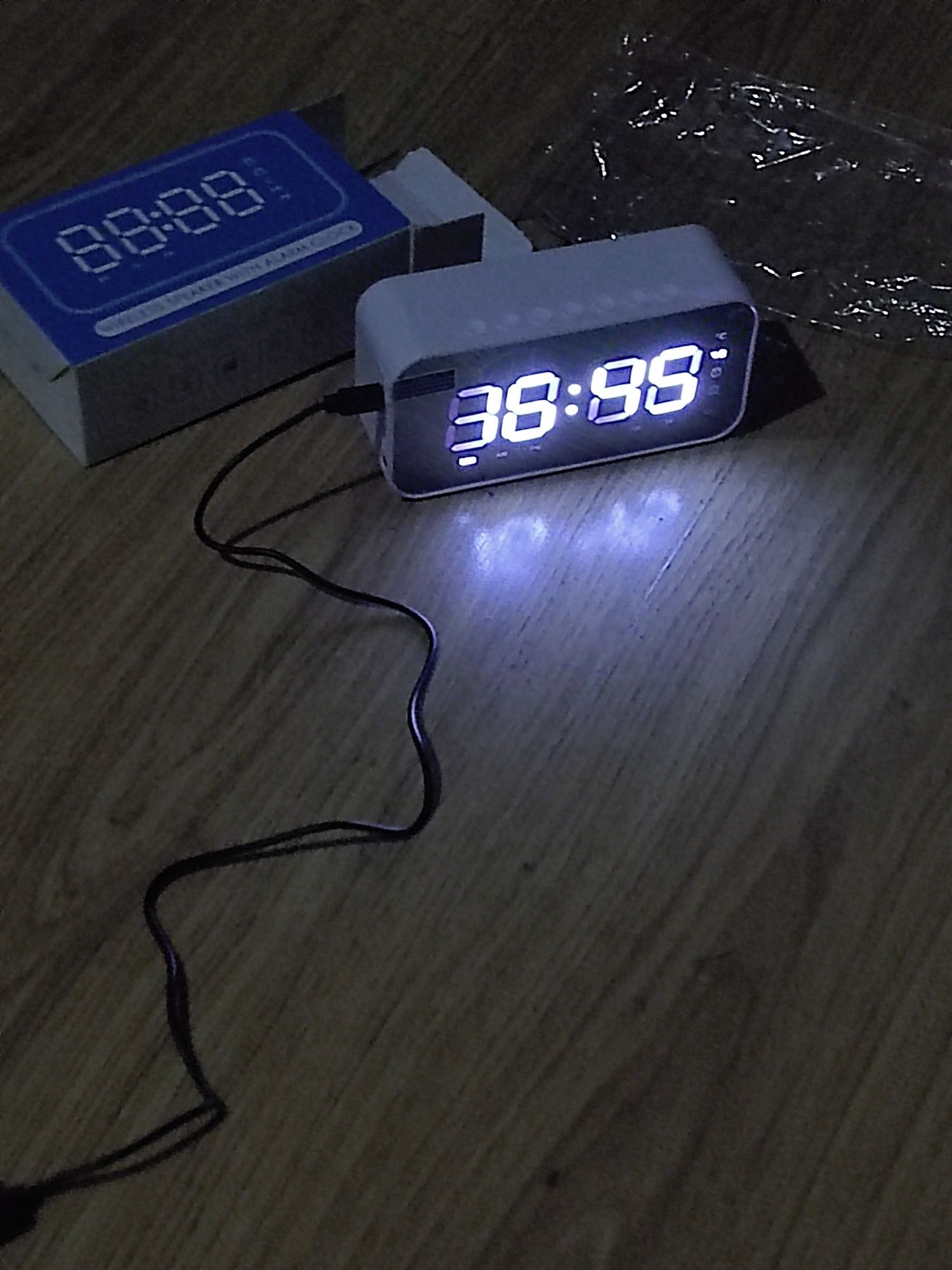 Zegarek cyfrowy zegar budzik radio bluetooth
