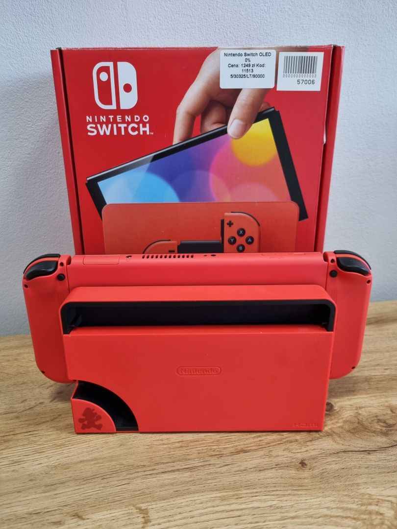 Nintendo Switch Oled Mario Edition + Karta Pamięci 128 Gb | Używany