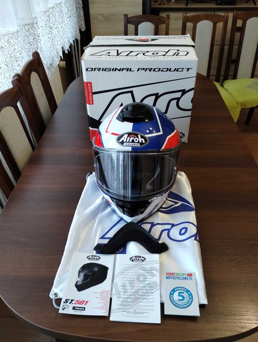Kask Motocyklowy Airoh ST. 501 - M (57-58) BLUE/RED GLOSS
