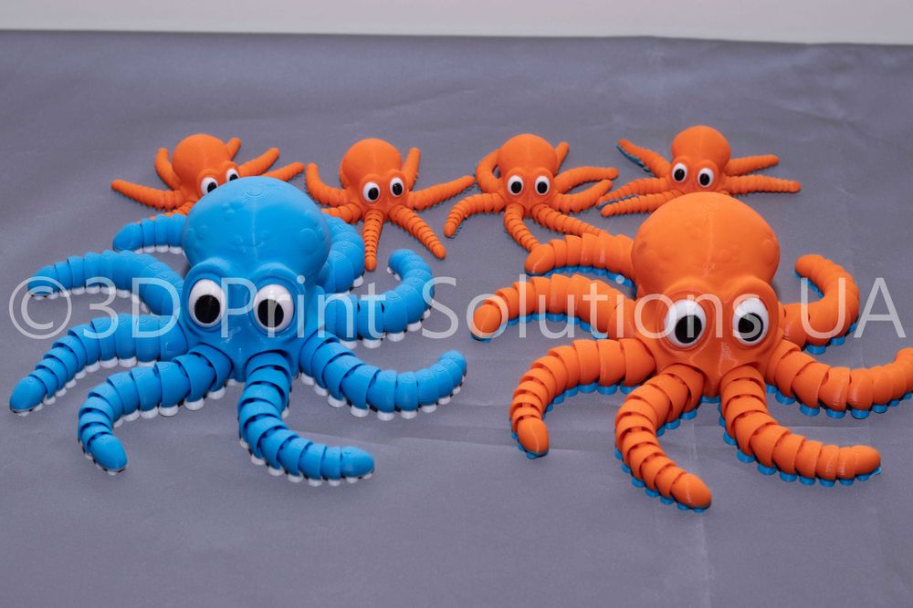 Рухливий 3D-друкований восьминіг