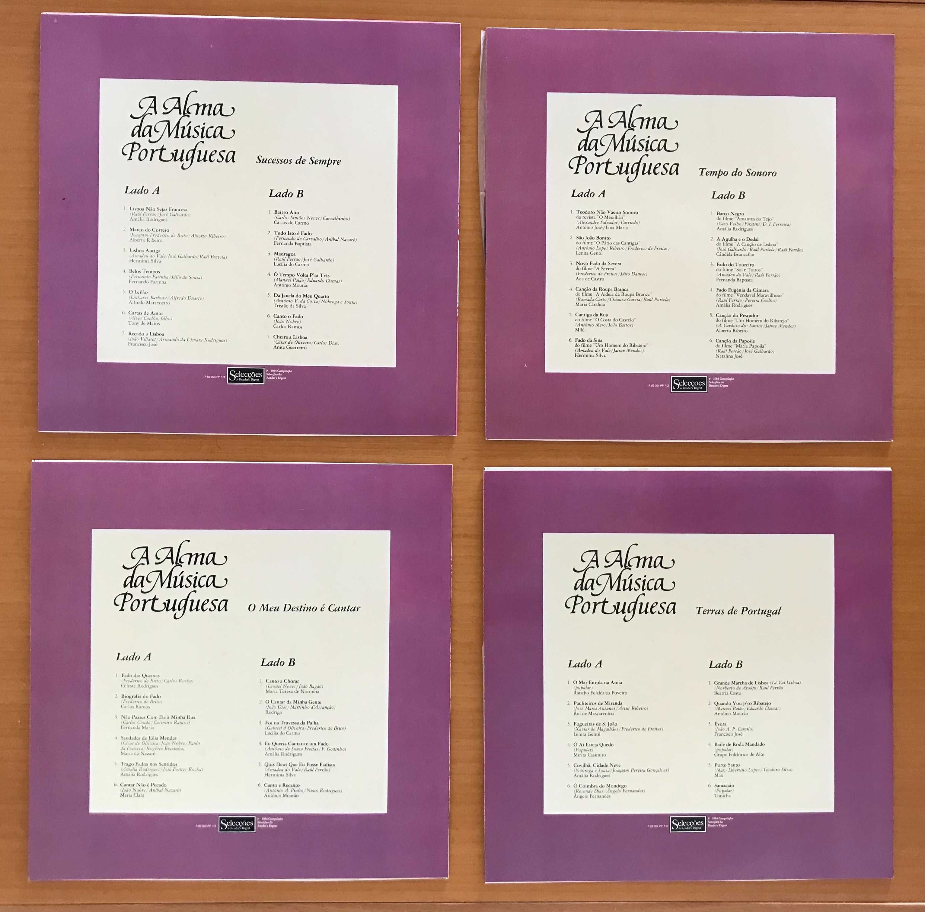 Coleção "A Alma da Música Portuguesa" 8 LPs vinil em excelente estado