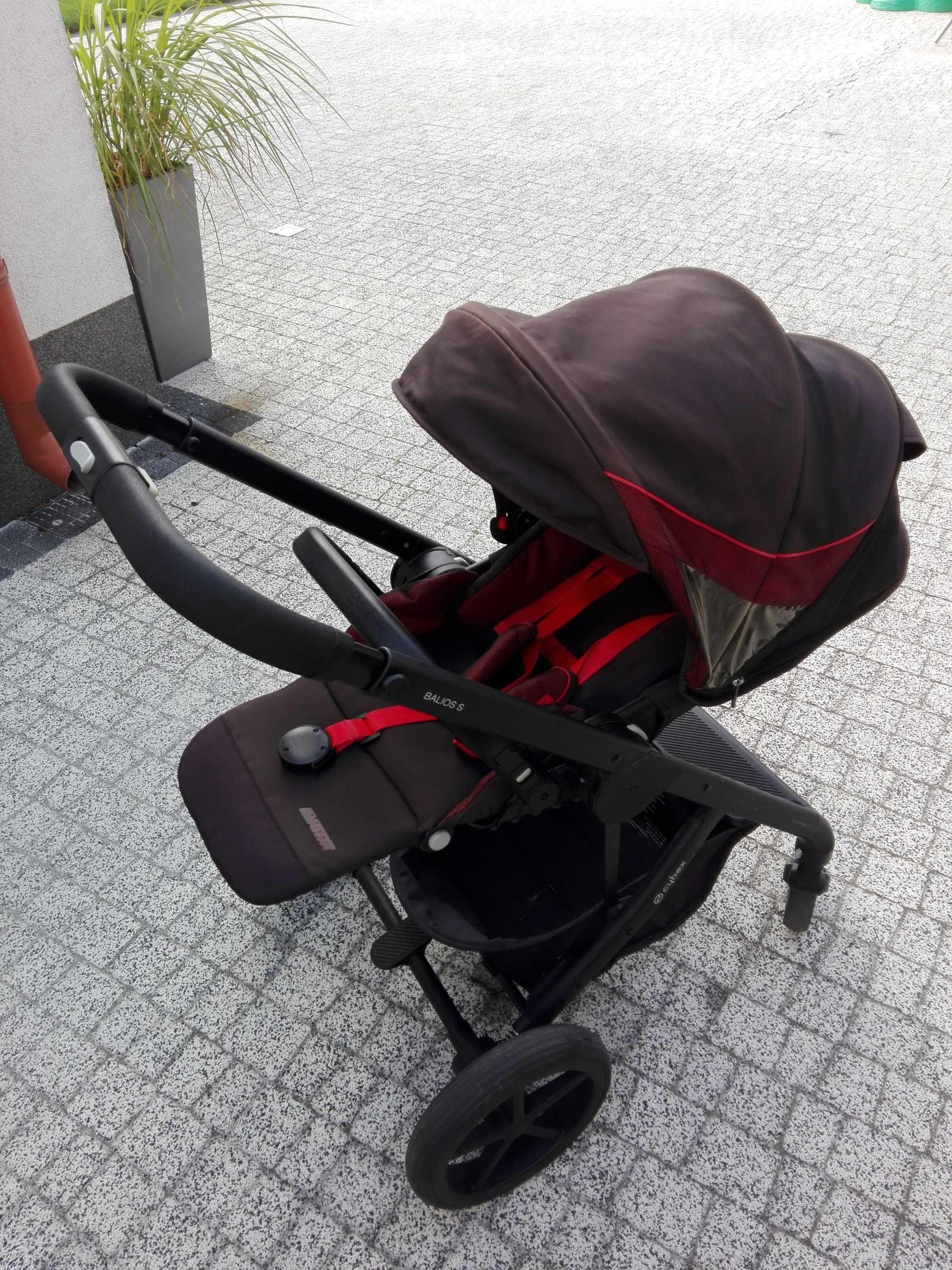 Wózek Cybex 3w1 Ferrari Czarny Czerwony Bordowy