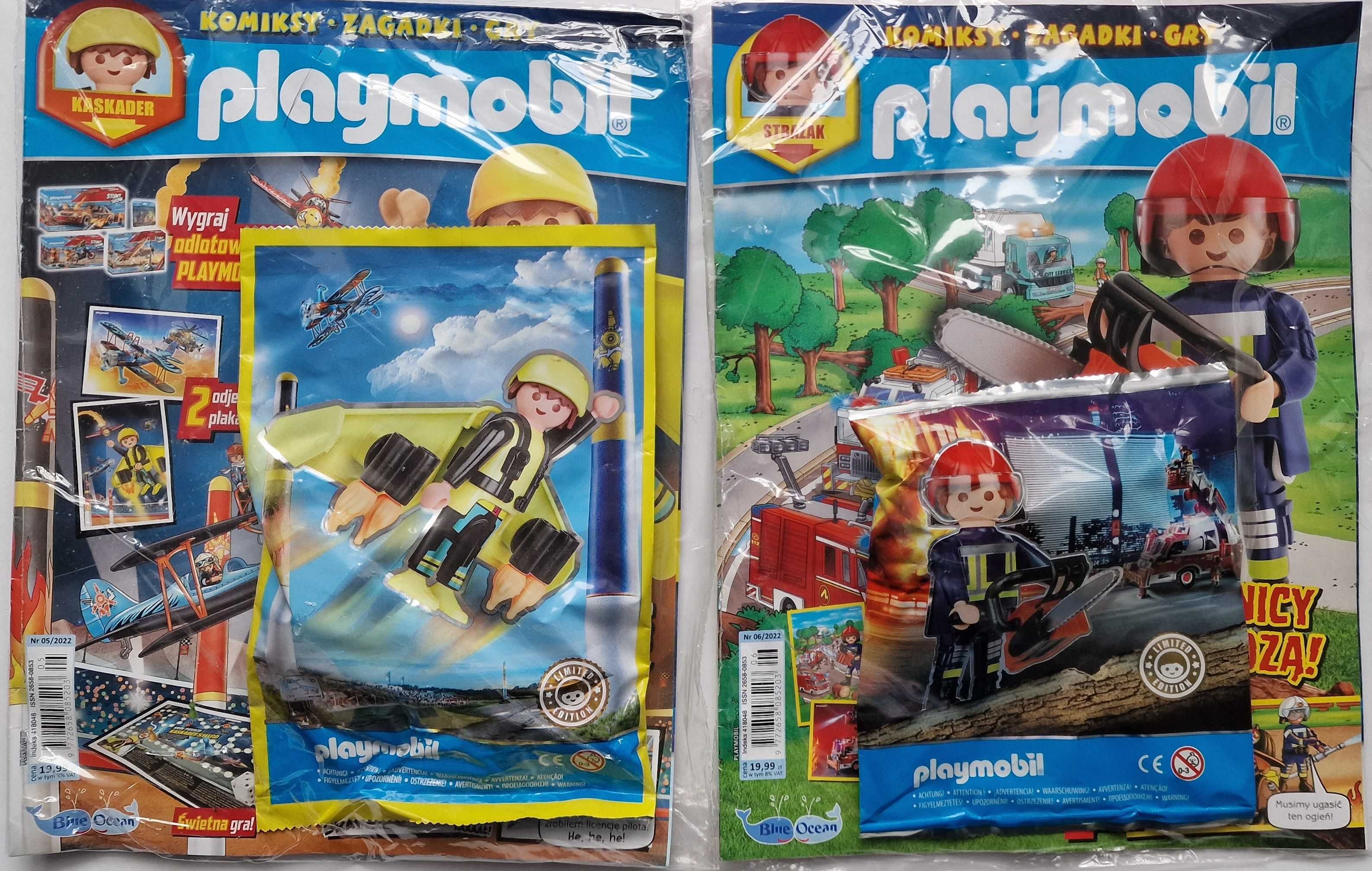 3 magazyny PLAYMOBIL policjant/strażak figurki + gratis