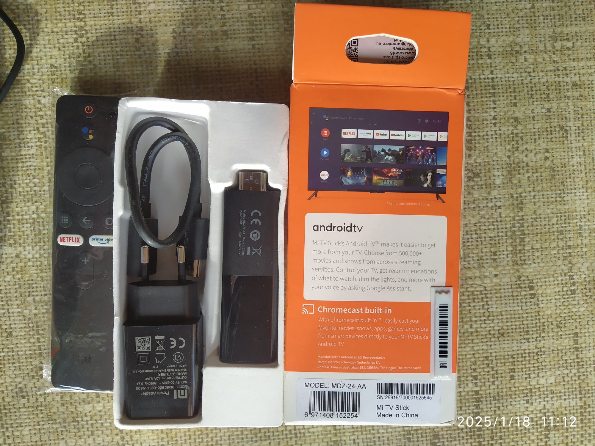 Андроид смарт приставка Xiaomi mi TV stick (MDZ-24-AA)