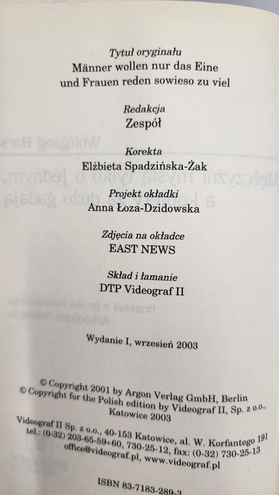 Wolfgang Hars Mężczyźni myślą tylko o jednym a kobiety za dużo gadają