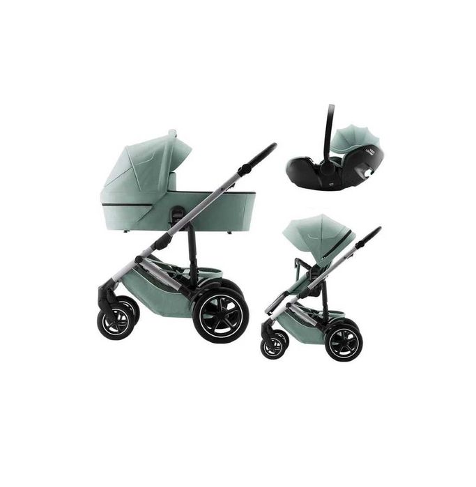 Britax Römer Smile 5z Wózek Jade Green + Baby Safe Pro Zestaw 3w1 NOWE
