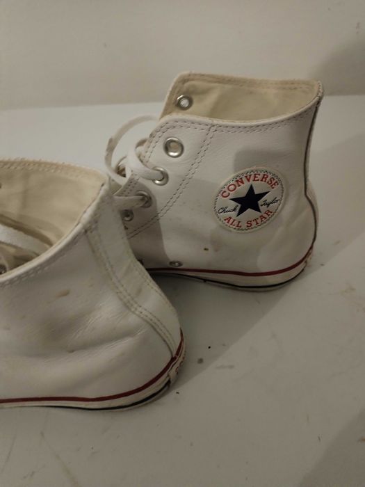 Ténis Converse All Star brancos 41 em pele.