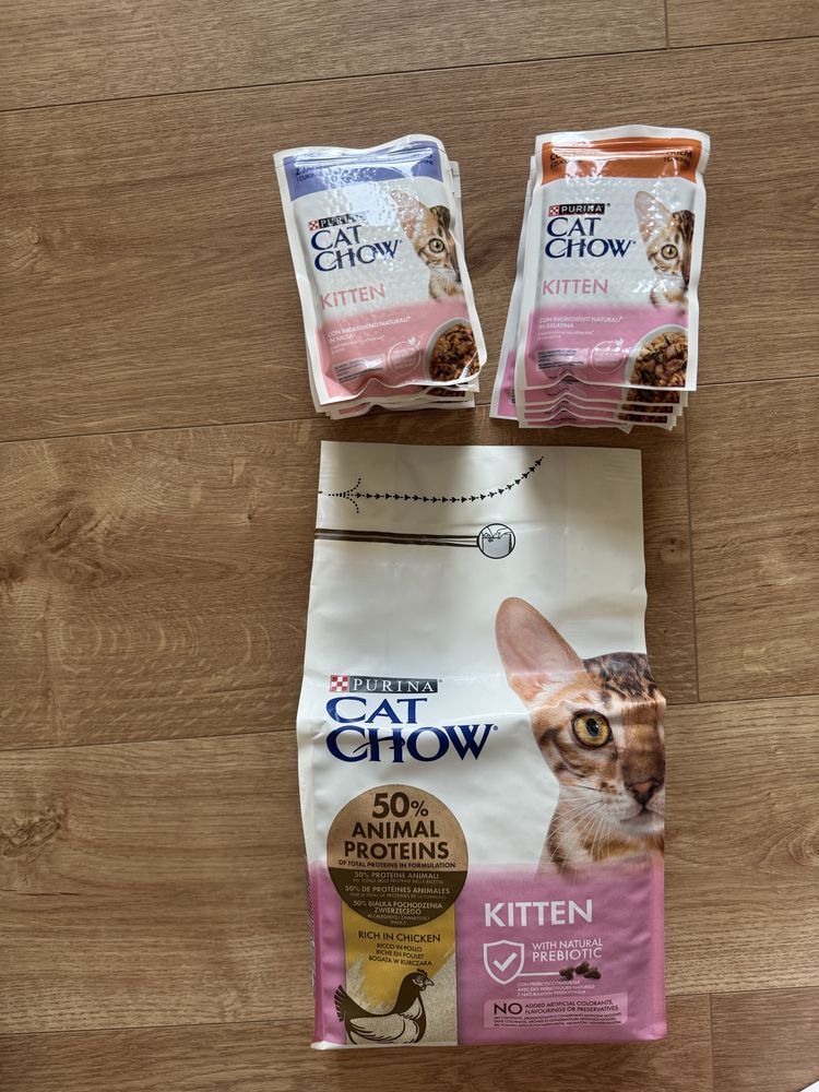Purina Cat Chow Kitten mega paka, karma sucha i mokra