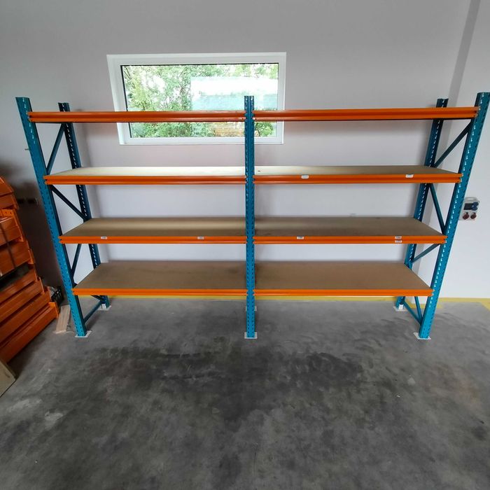 Regał magazynowy półkowy H270cm x 55cm mocny do warsztatu hali garażu