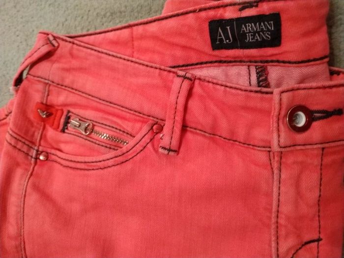 Spodnie armani jeans, regular fit, rosa-pink