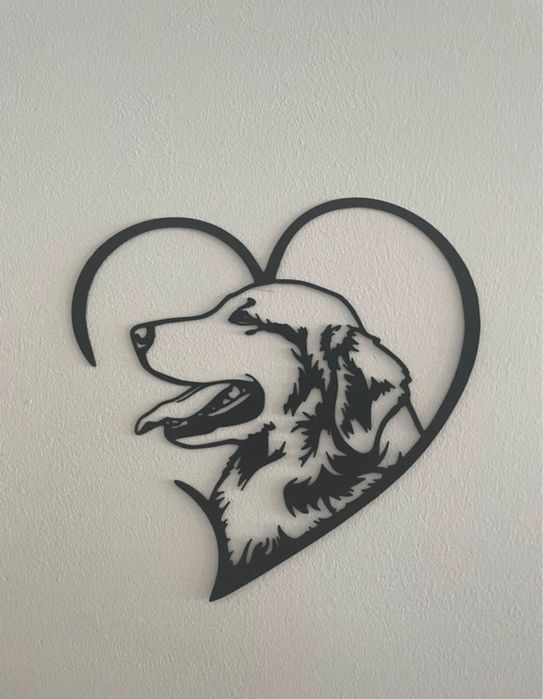 Quadro- silhueta de Golden Retriever.