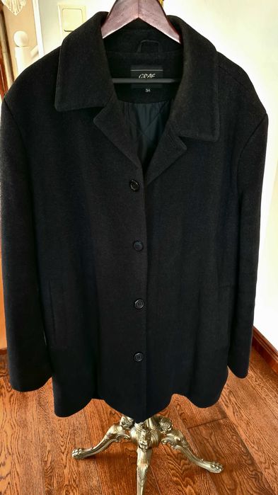 Płaszcz męski jesienno-zimowy GRAF rozmiar XL wełna kaszmir