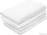Вафельное полотенце белое 100% х/б, 45x75 см, опт