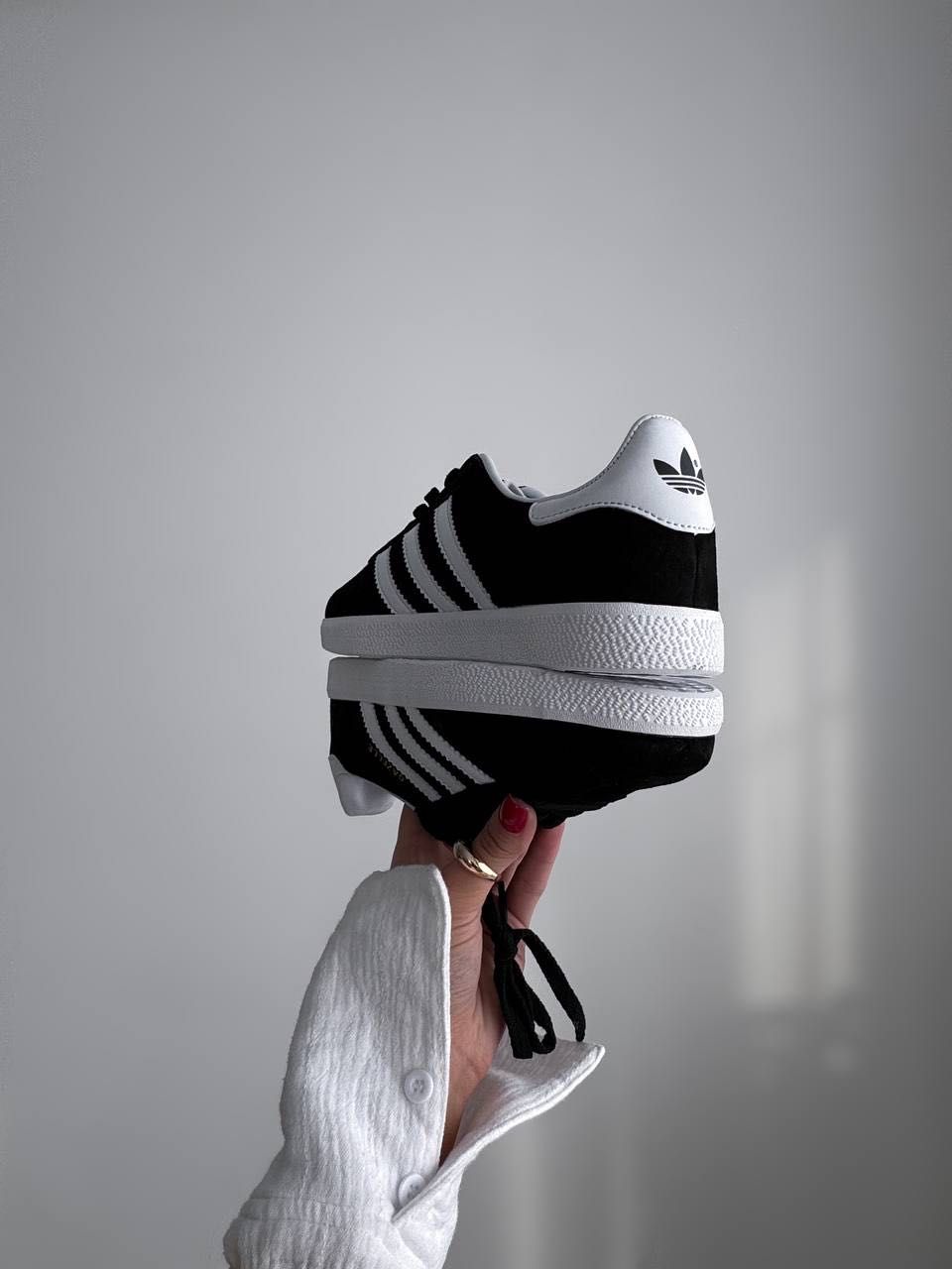 Кеди Adidas Gazelle Black White, кеди Адідас Газель Чорні Білі