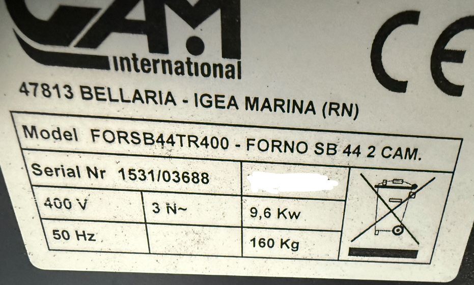 Forno para Pizzas sem trabalho modelo Italiano