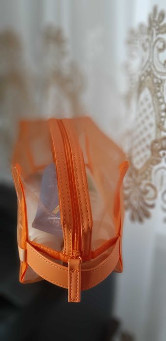 Помаранчева пляжна сумка  Vichy косметичка Vichy