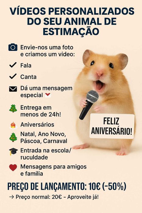 Criação de Vídeos Personalizados com o Seu Animal de Estimação