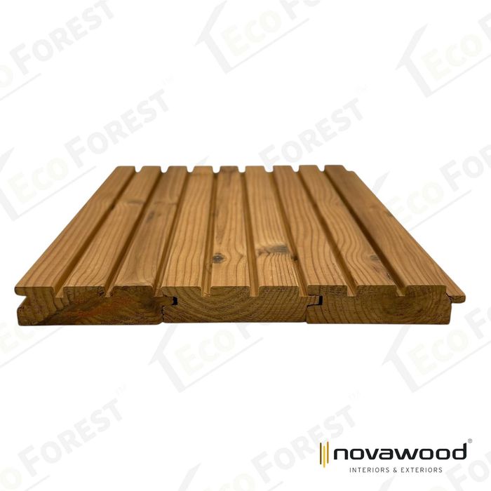 Фасадна дошка. Фасадная реечна панель Термососна NovaWood