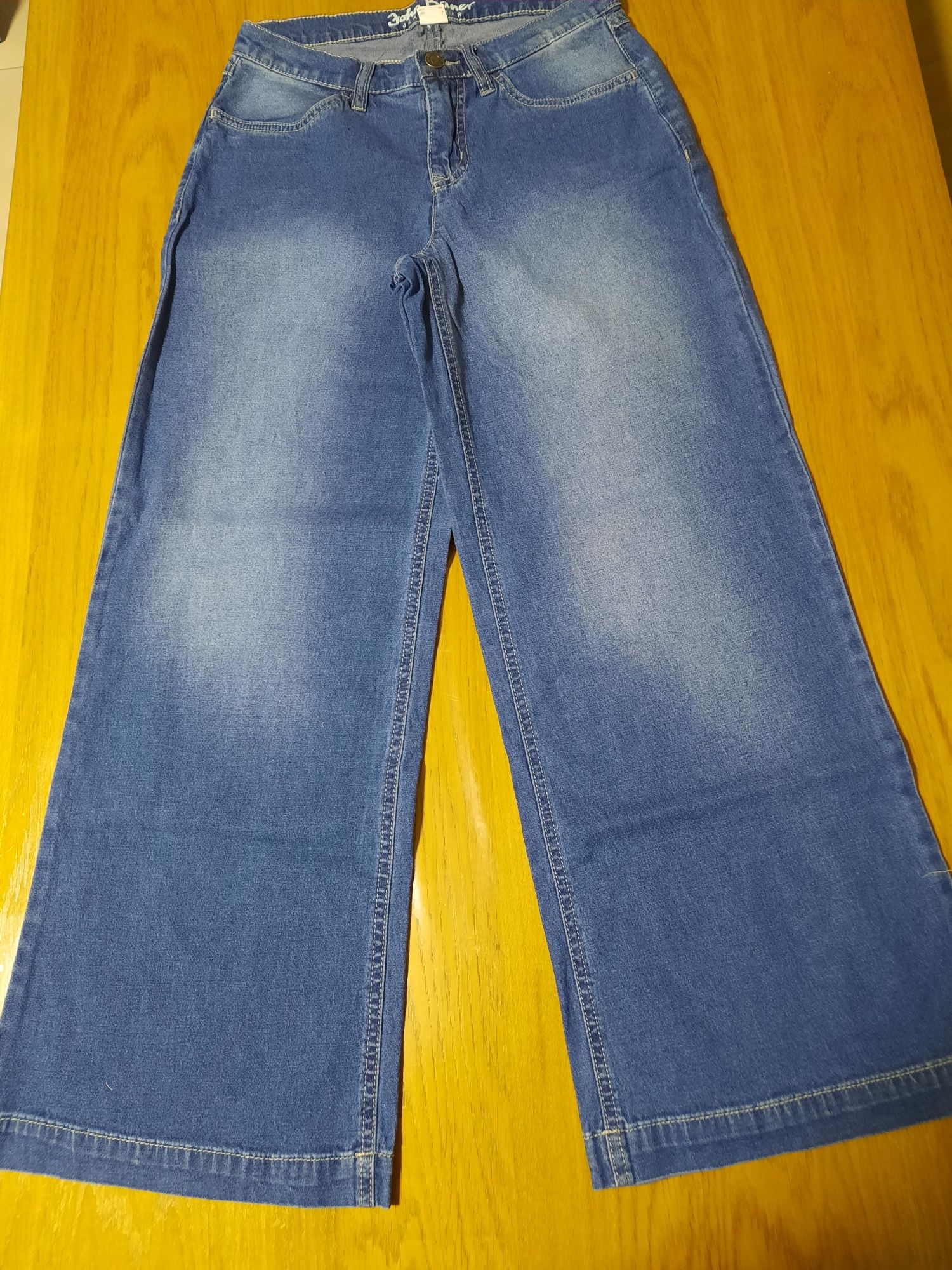Spodnie z szerokimi nogawkami damskie jeansowe rozmiar 36