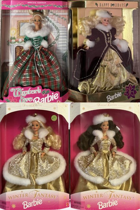 Барбі 90х Barbie Winter Fantasy Eve Happy Holidays колекційна лялька