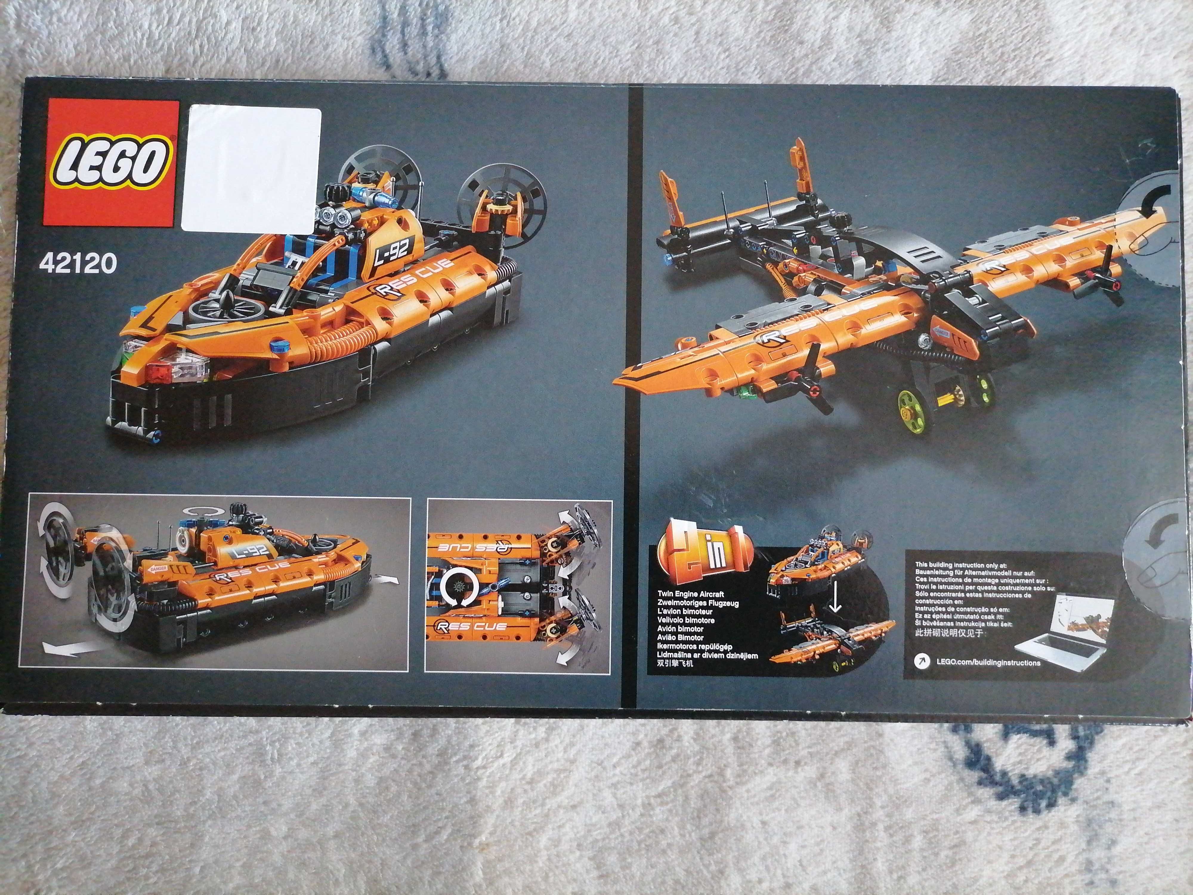 Nowe klocki Lego Technic 2 w 1 42120 poduszkowiec ratowniczy/samolot