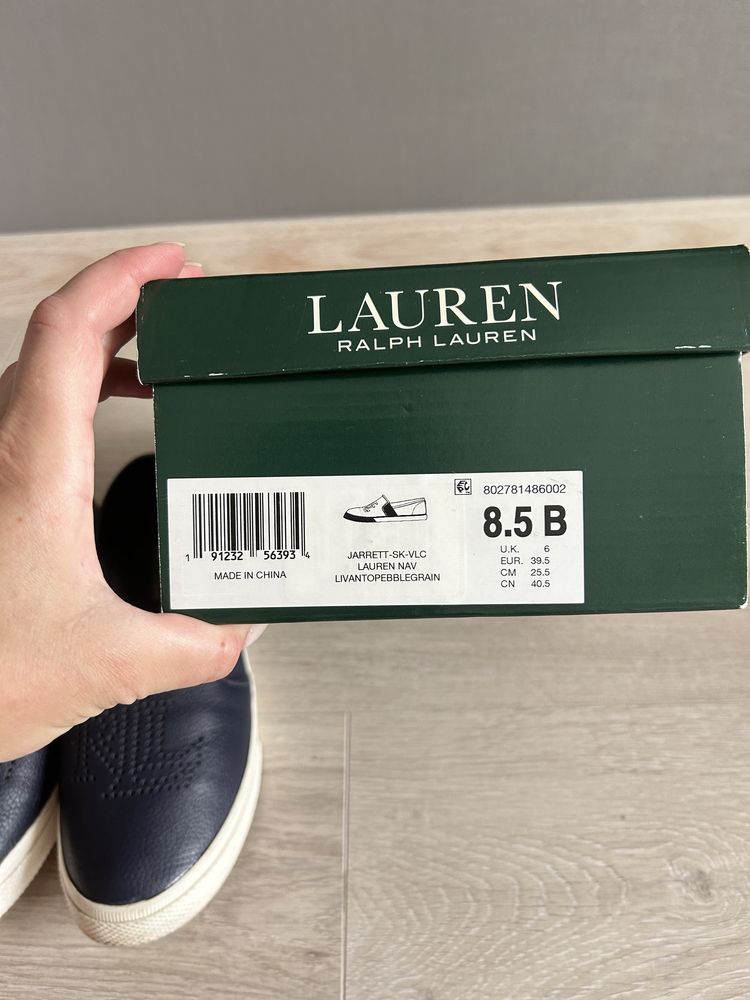 Кожаные мокасины бренд Ralph Lauren 39 размер