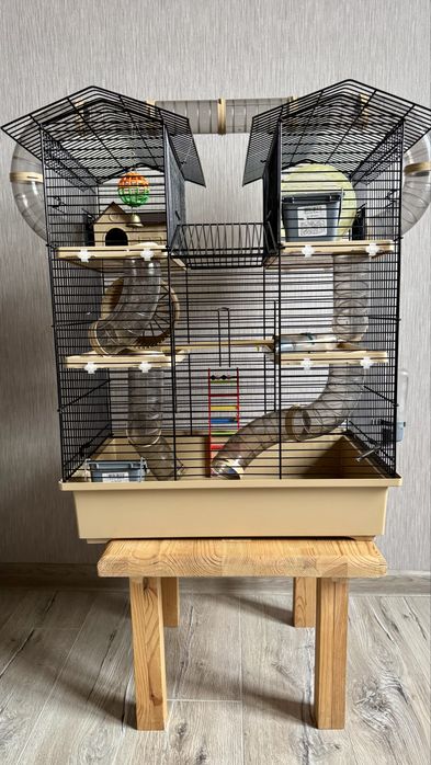 Велика клітка для хомʼяка, криси з тунелями