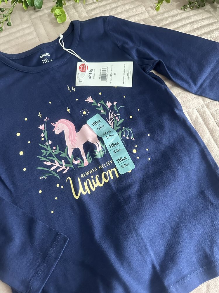 Rozm 116 leginsy H&M + nowa bluzeczka