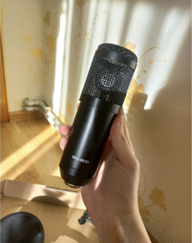 Професійний мікрофон із фільтром music m-800 спрямований студійний