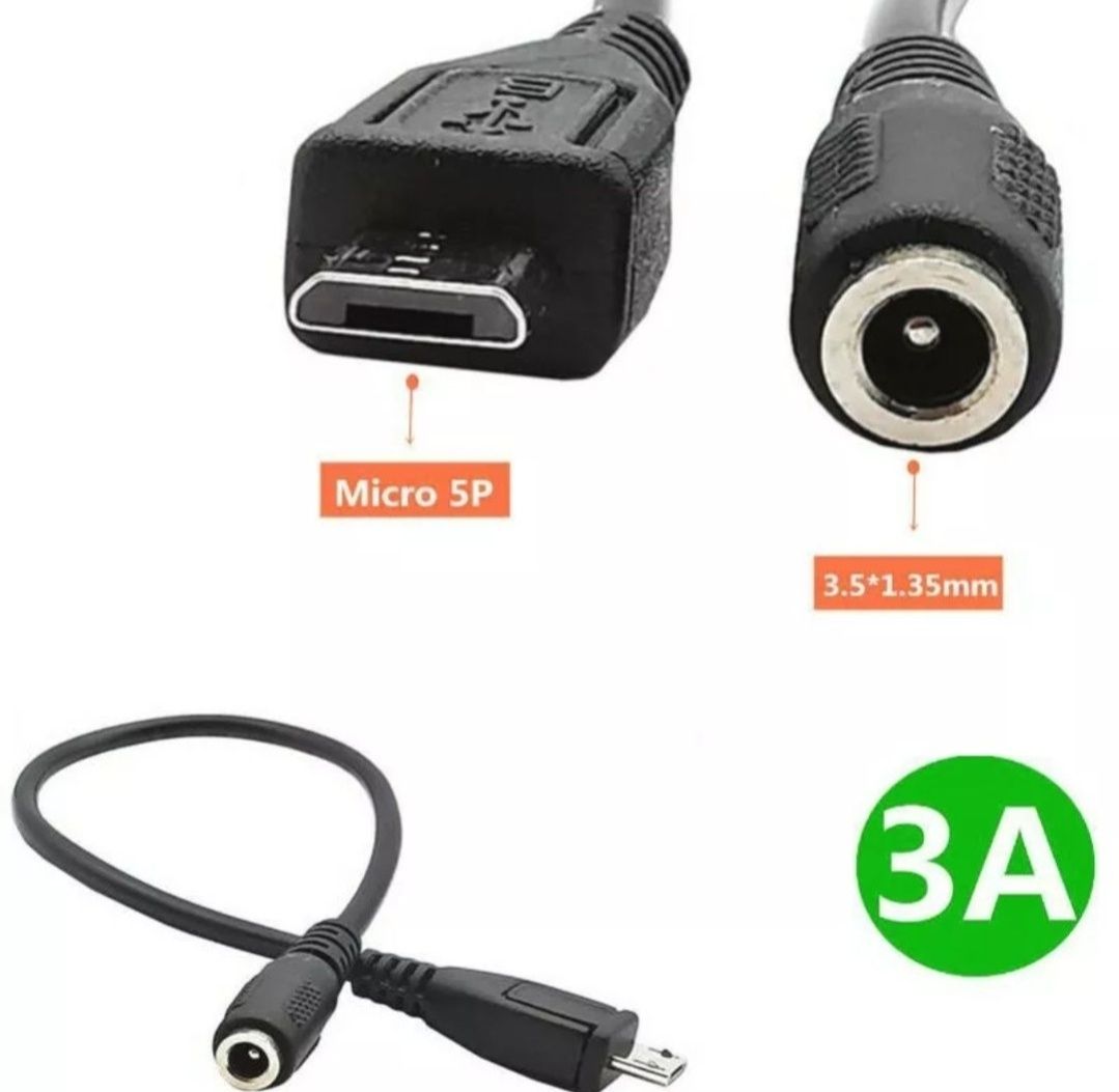 Adaptador corrente contínua 3.5 x 1.35 mm Novo