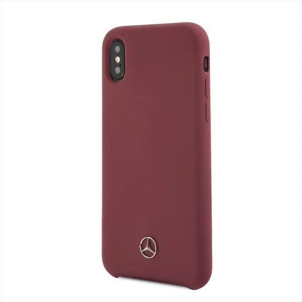 Etui Mercedes Silicone Line na iPhone X / XS - czerwone