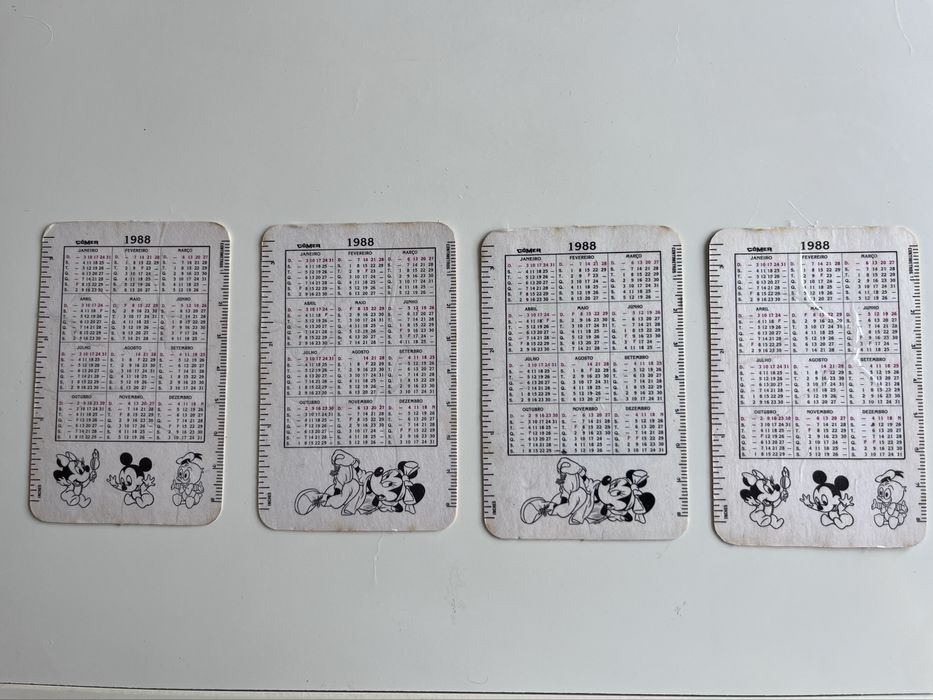 Mickey Disney calendarios 1988