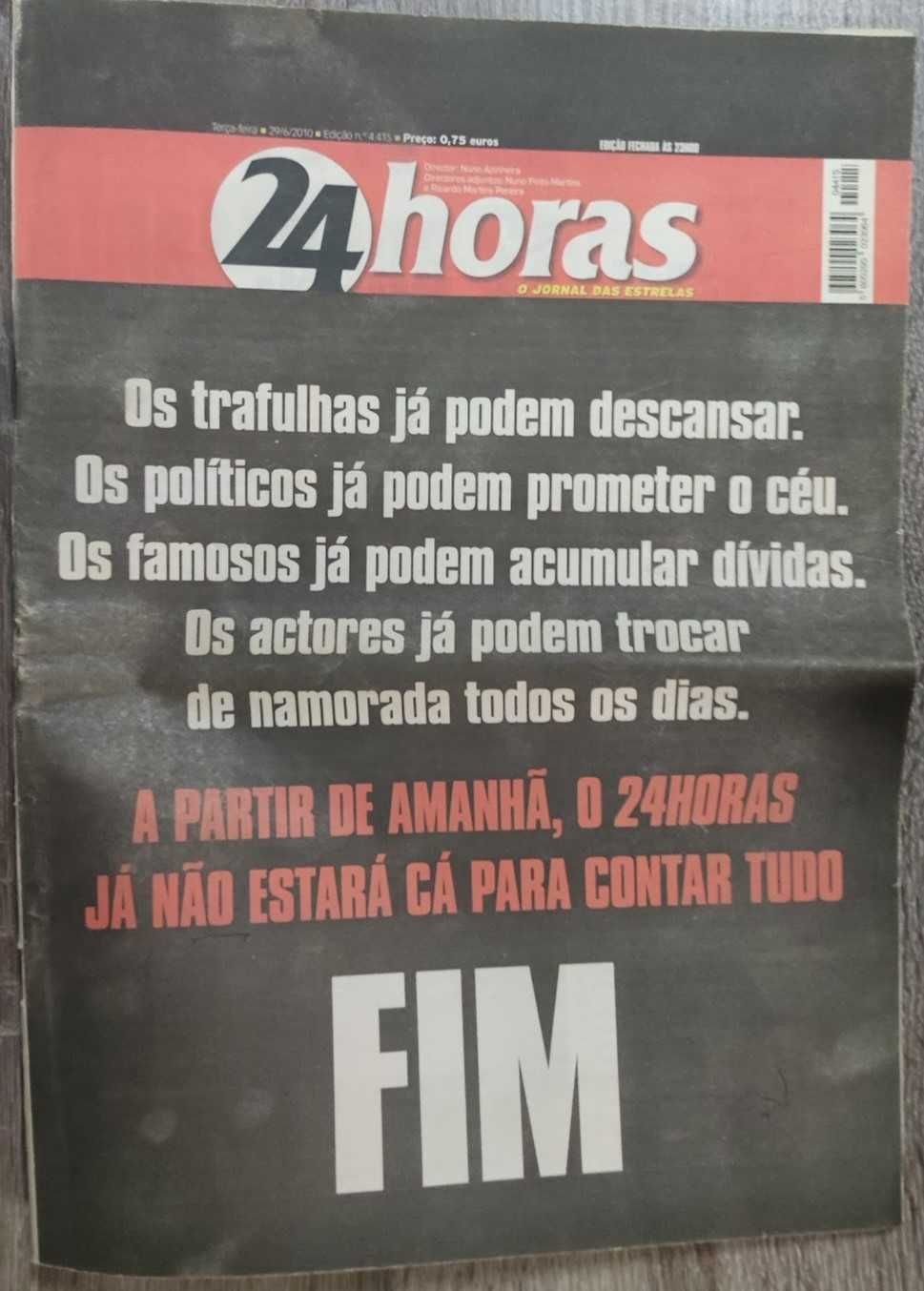 24 Horas - Jornal - edição 1 e última