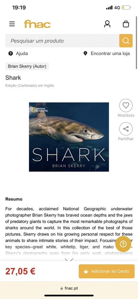 National Geographic — SHARK | Brian Skerry edição de capa dura (NOVO)