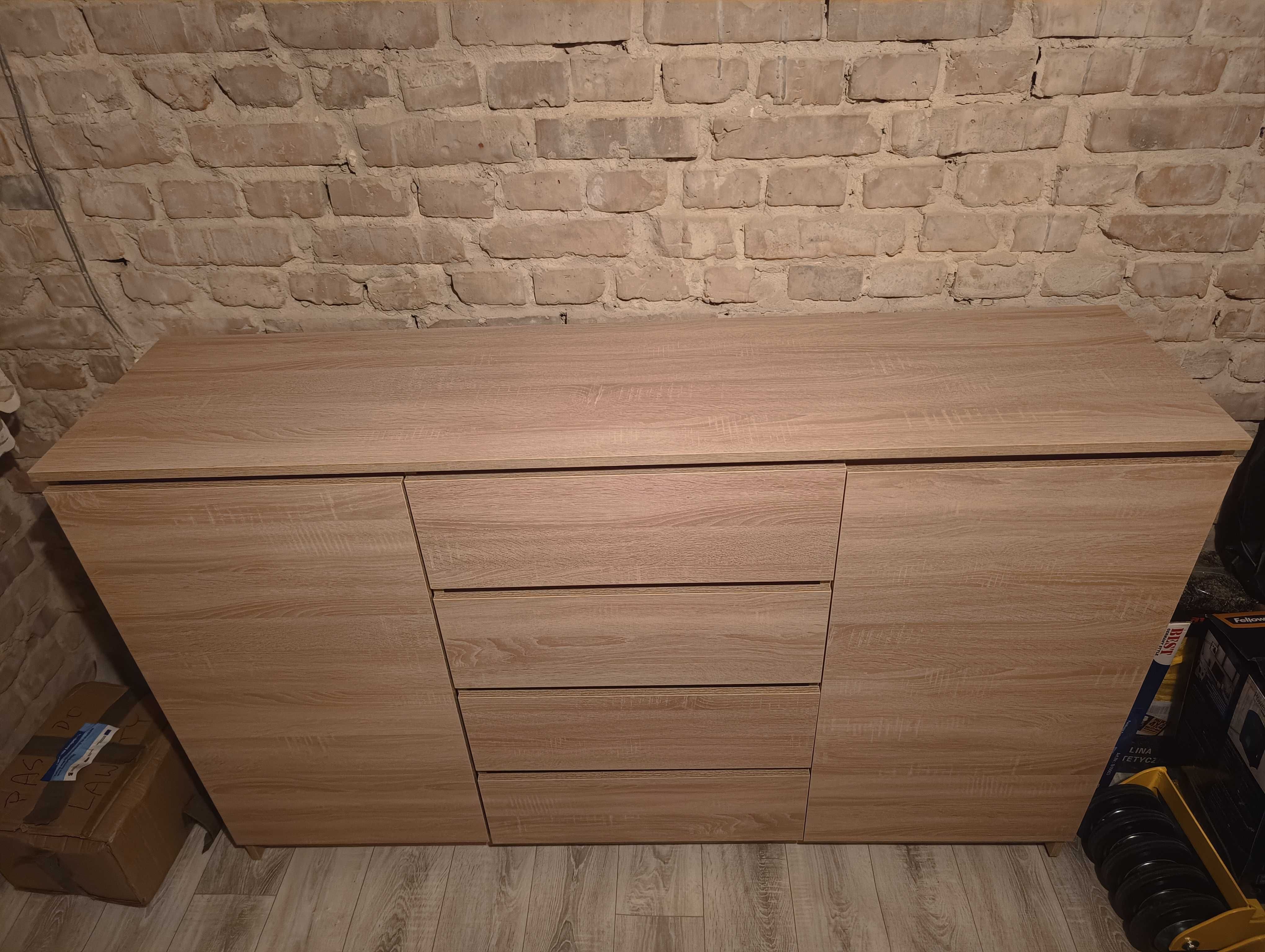 Komoda Dąb Sonom 160x40x100 cm nowoczesna szafka STAN IDEALNY OKAZJA!